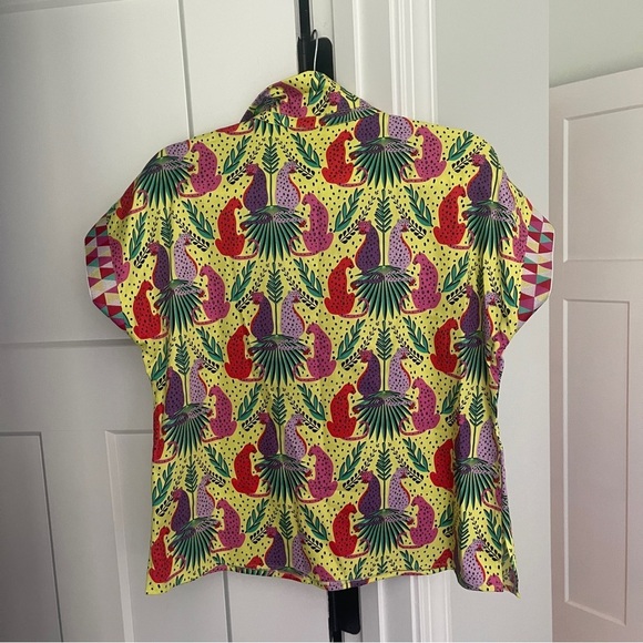 NWT Emily McCarthy Poppy Pullover Yellow Zip Top - Picture 5 of 5